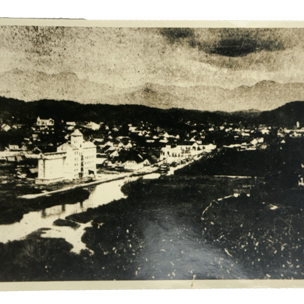 IMG_2189 - Antigo bilhete postal com a "vista geral de Joinville", Santa Catarina